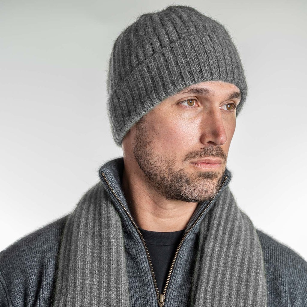 Ribbed Scarf Merino Possum