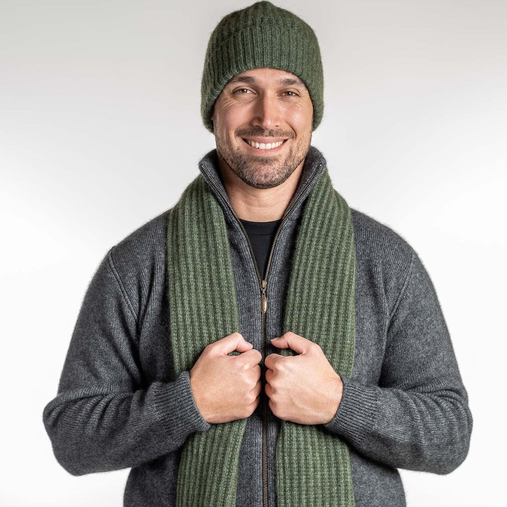Ribbed Scarf Merino Possum