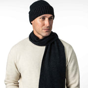 Moss Stitch Plated Scarf Merino Possum