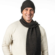 Moss Stitch Plated Scarf Merino Possum
