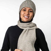 Moss Stitch Plated Scarf Merino Possum