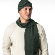 Moss Stitch Plated Scarf Merino Possum