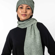 Moss Stitch Plated Scarf Merino Possum