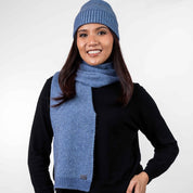 Moss Stitch Plated Scarf Merino Possum