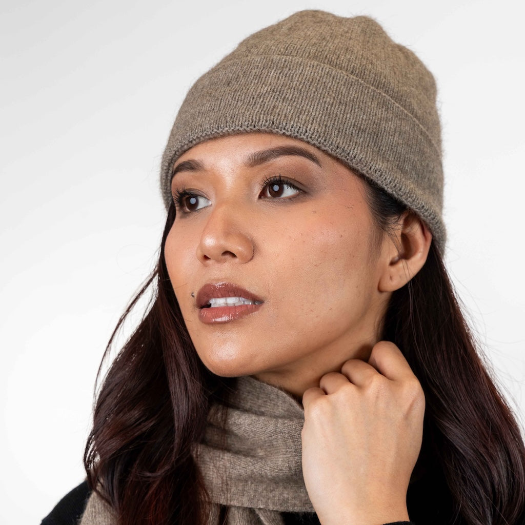 Plain Beanie Merino Possum
