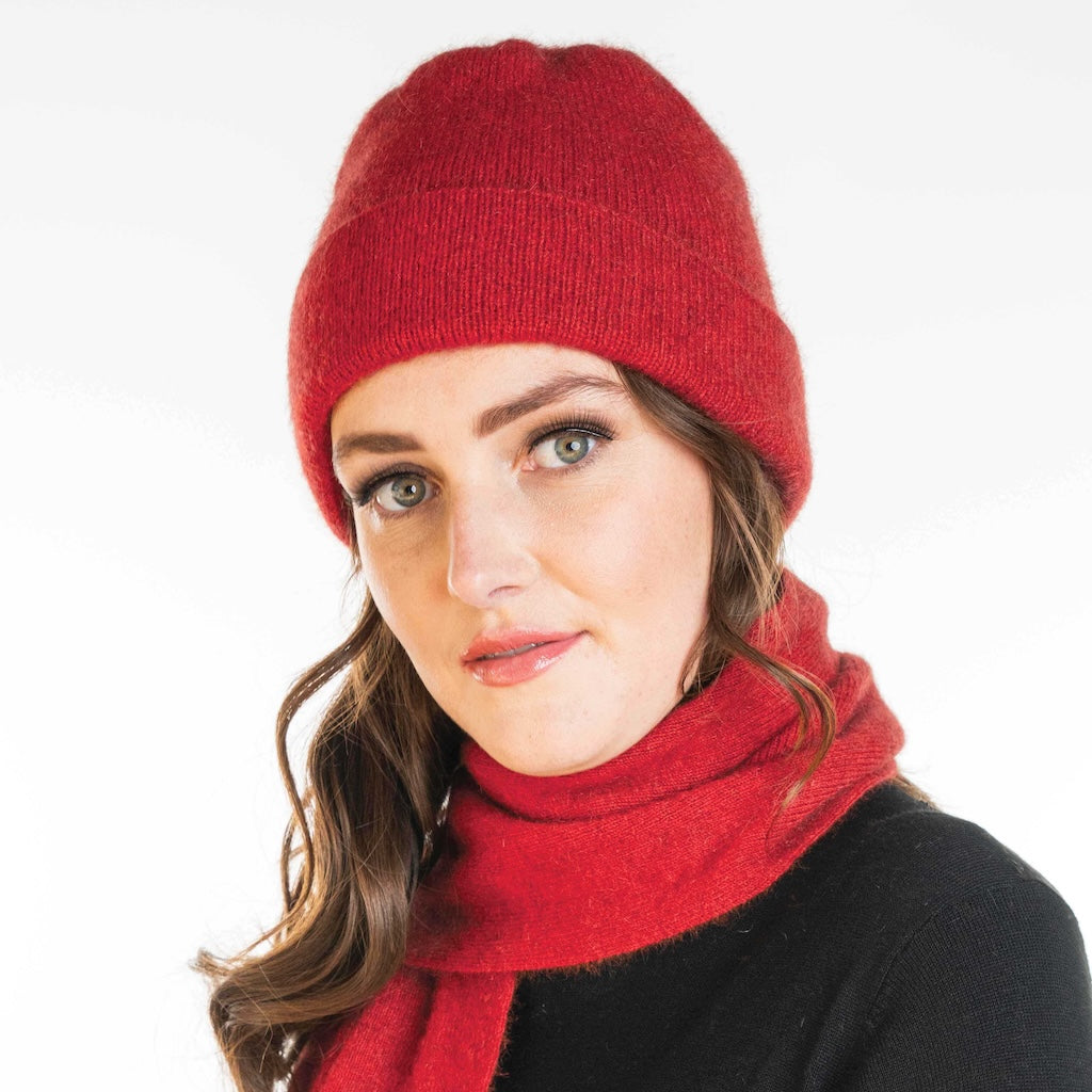 Plain Beanie Merino Possum