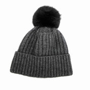 Possum Fur Pom Pom Beanie with Merino Possum