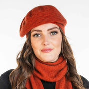 Zig Zag Beret Merino Possum