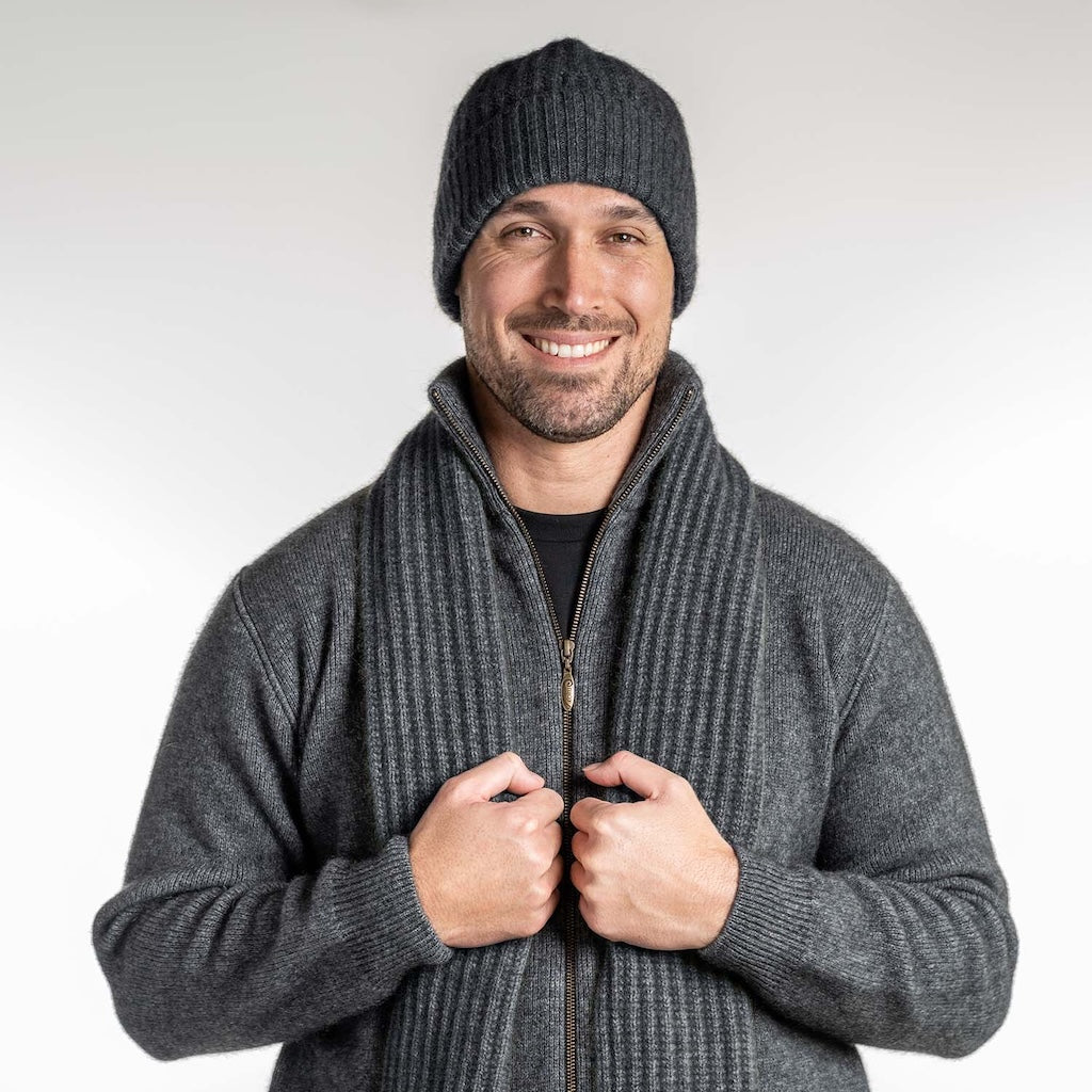 Ribbed Beanie Merino Possum