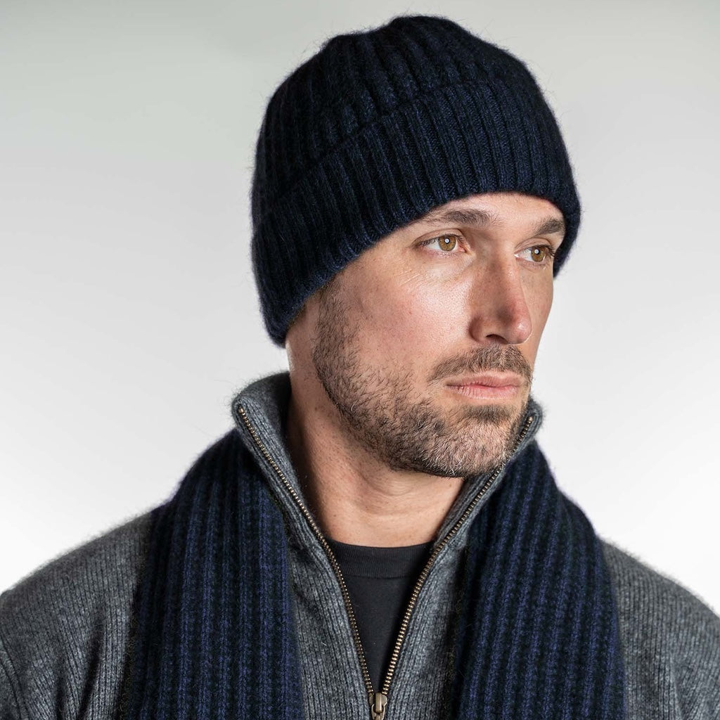 Ribbed Beanie Merino Possum