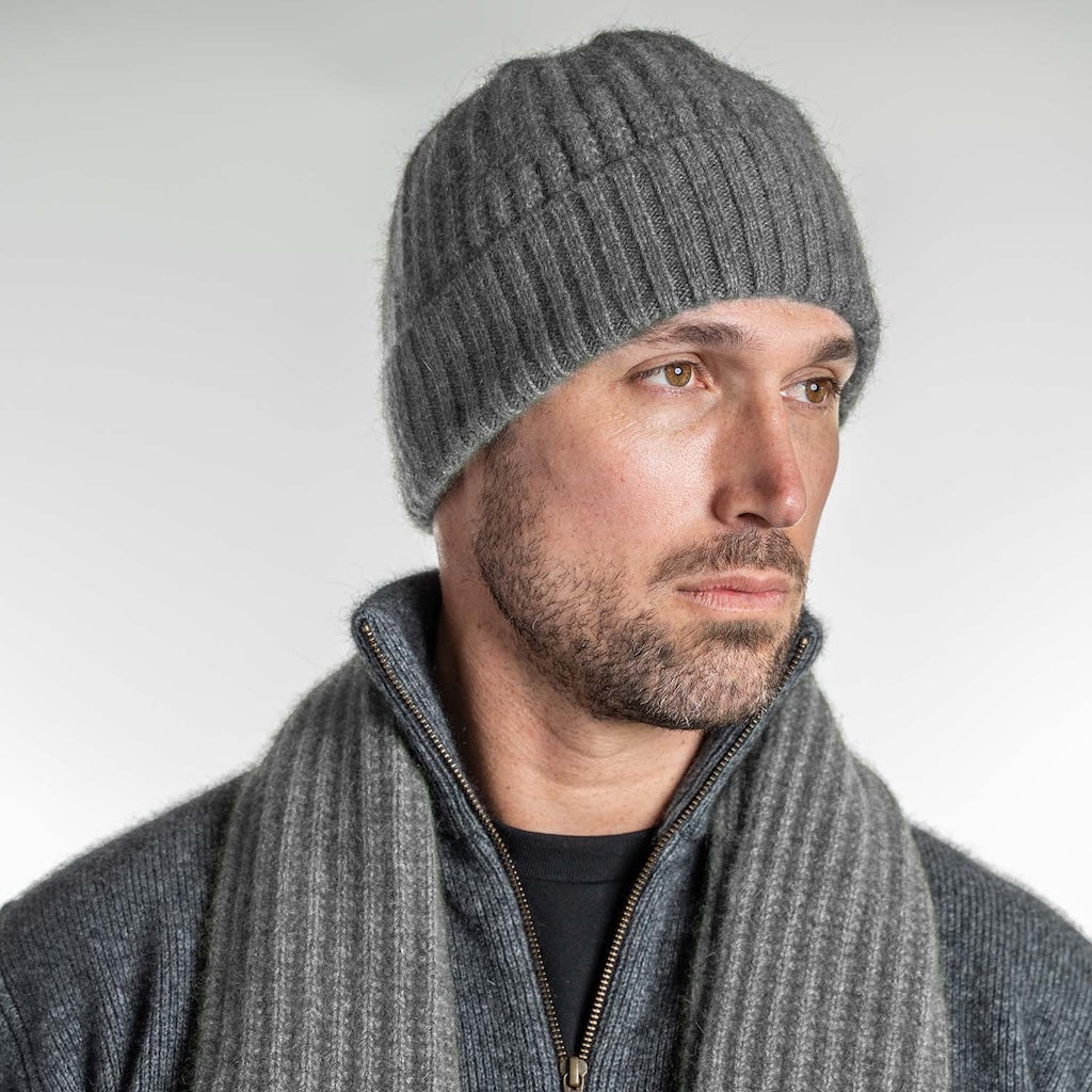 Ribbed Beanie Merino Possum