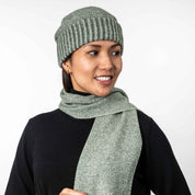 Moss Stitch Plated Beanie Merino Possum