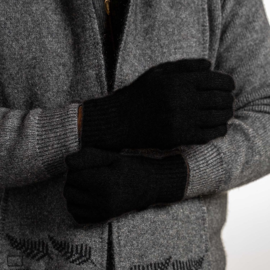 Plain Gloves Merino Possum