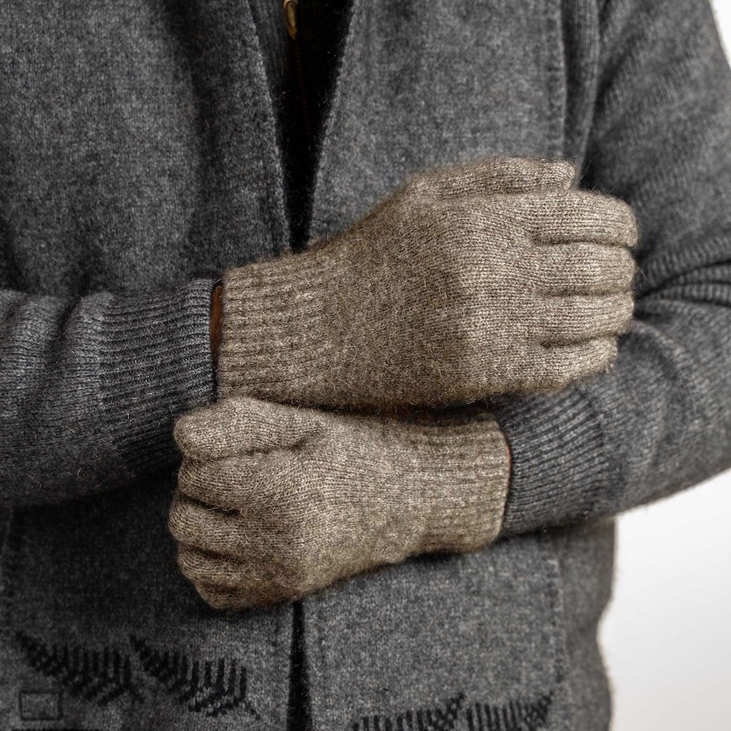 Plain Gloves Merino Possum