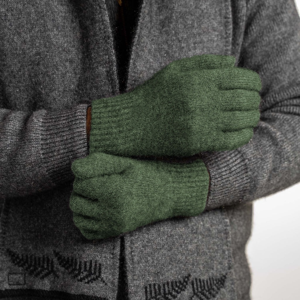 Plain Gloves Merino Possum
