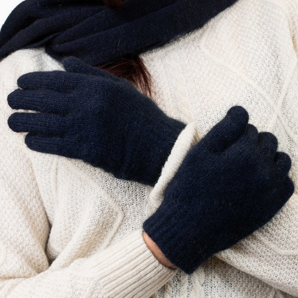 Plain Gloves Merino Possum