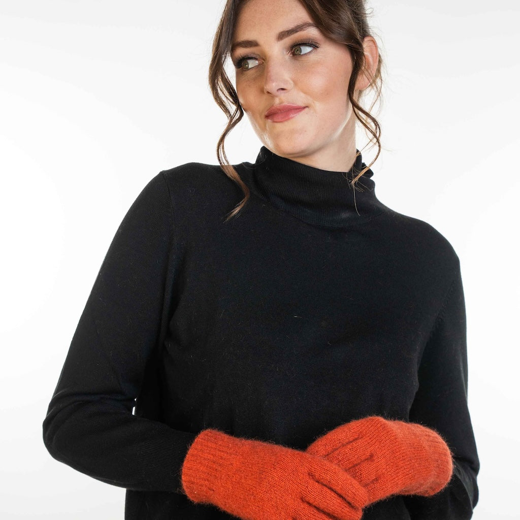 Plain Gloves Merino Possum