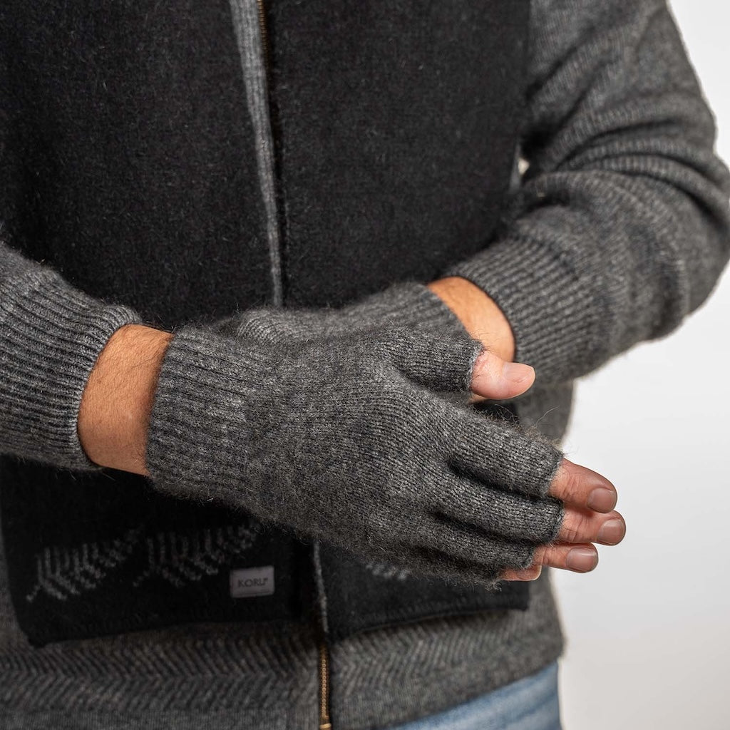 Fingerless Gloves Merino Possum