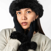 Possum Fur Trim Gloves with Merino Possum