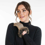 Possum Fur Trim Gloves with Merino Possum