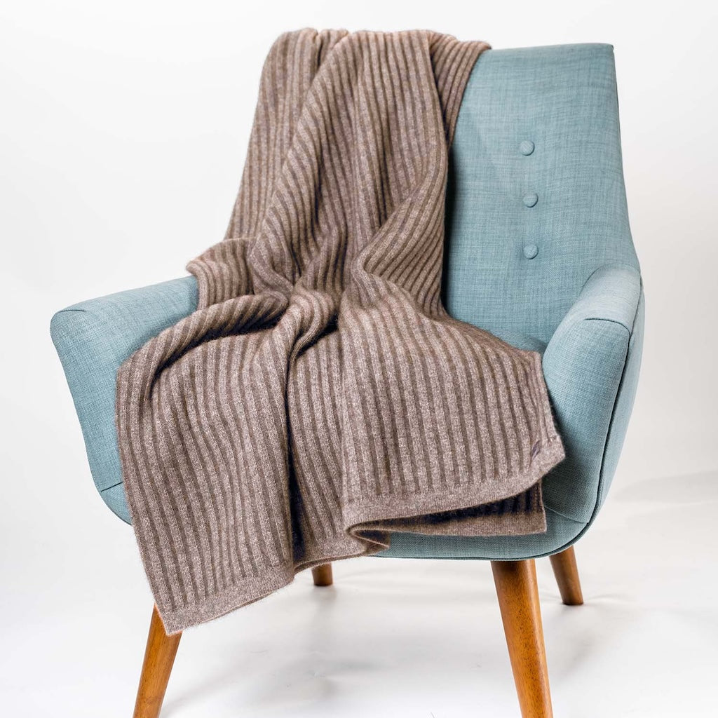 Ribbed Throw Merino Possum