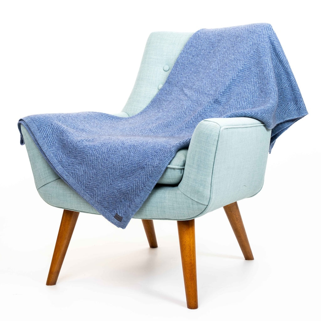 Plated Herringbone Throw Merino Possum