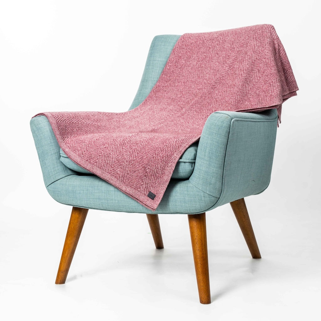 Plated Herringbone Throw Merino Possum