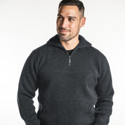 Zip Collar Mens Sweater merino possum