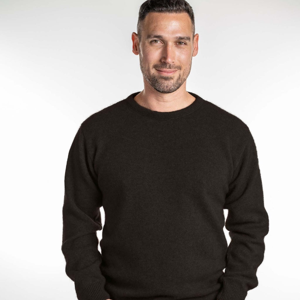 Crew Neck Sweater Mens Merino Possum