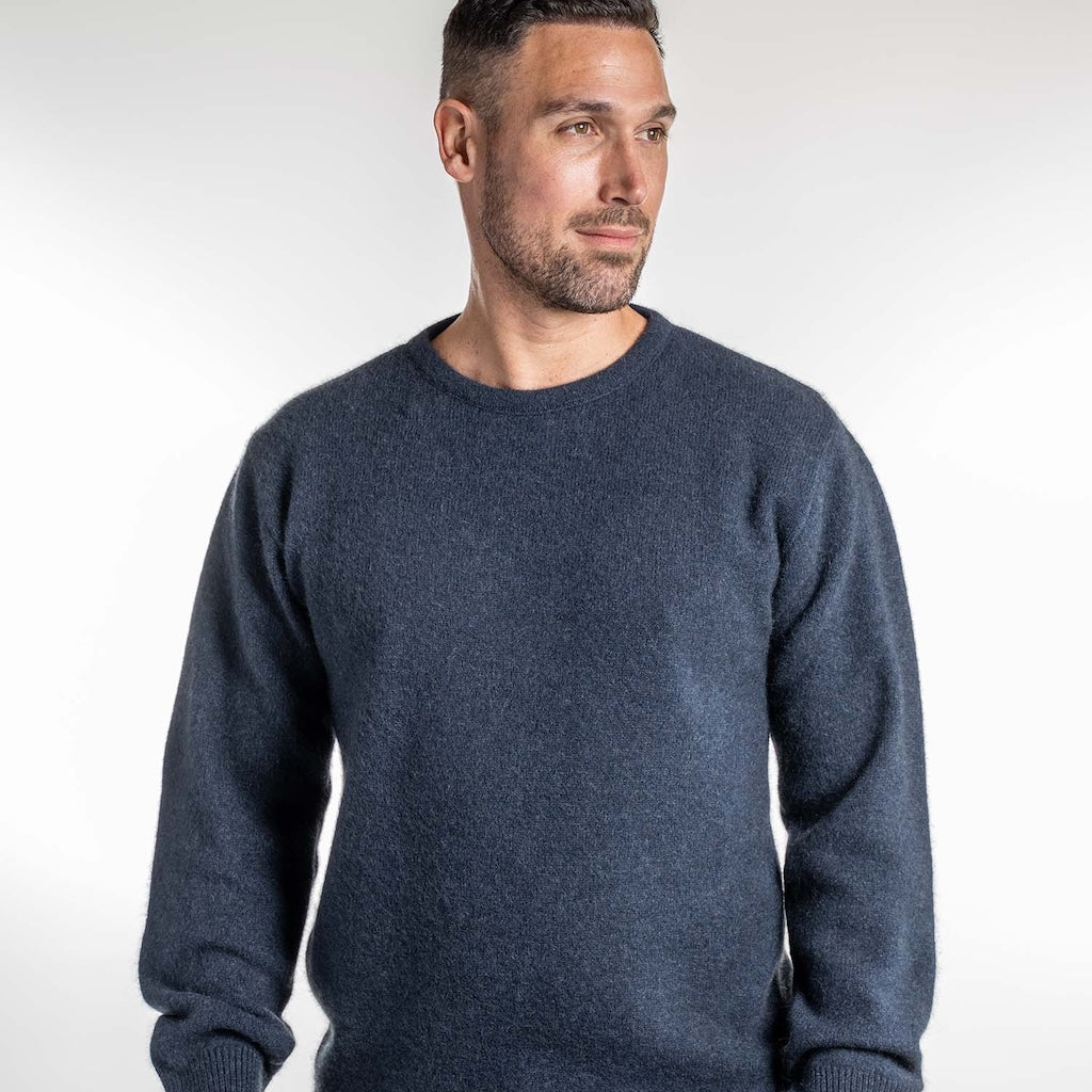 Crew Neck Sweater Mens Merino Possum