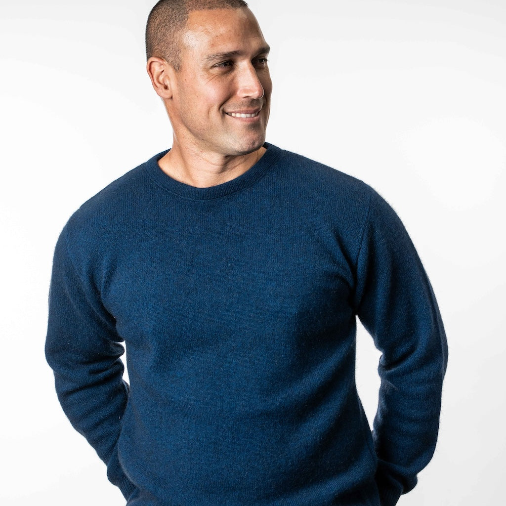 Crew Neck Sweater Mens Merino Possum