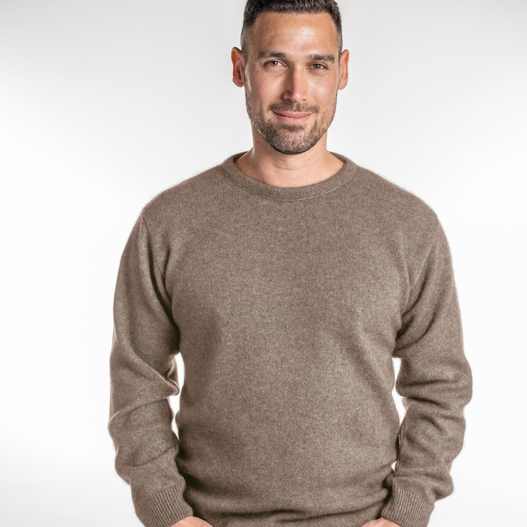 Crew Neck Sweater Mens Merino Possum