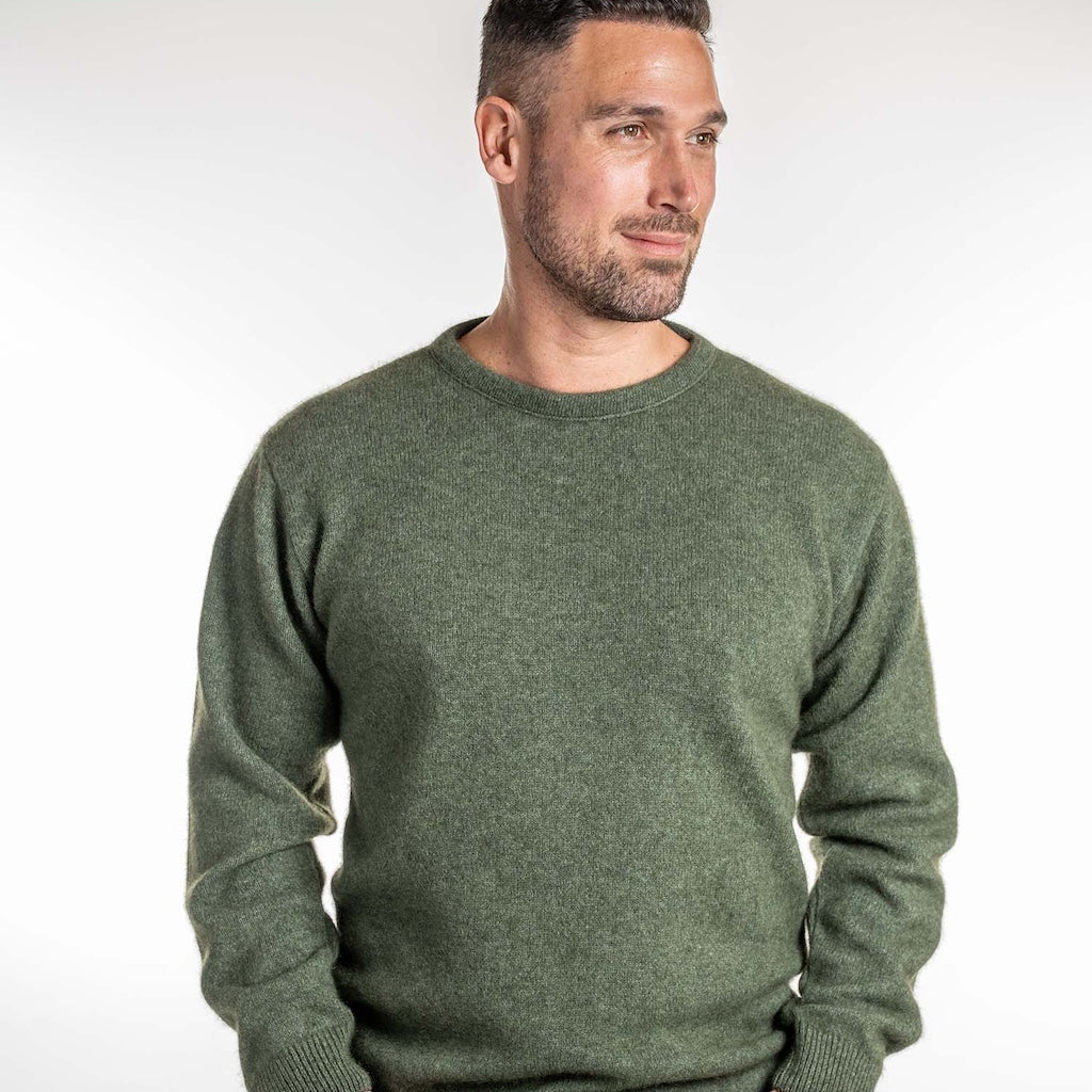 Crew Neck Sweater Mens Merino Possum