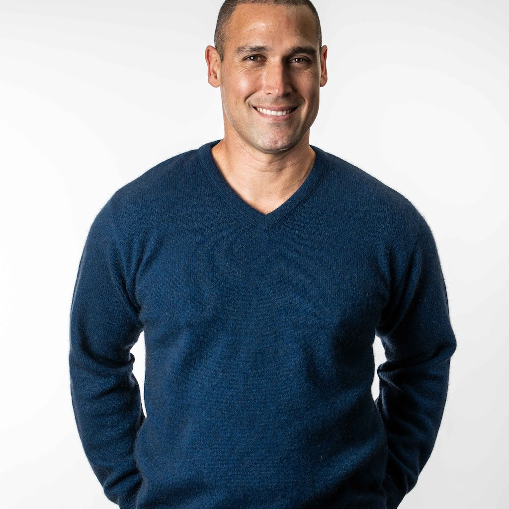 V Neck Neck Sweater Mens Merino Possum