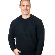 Men's Diamond Plated Crew Neck Sweater Merino Possum