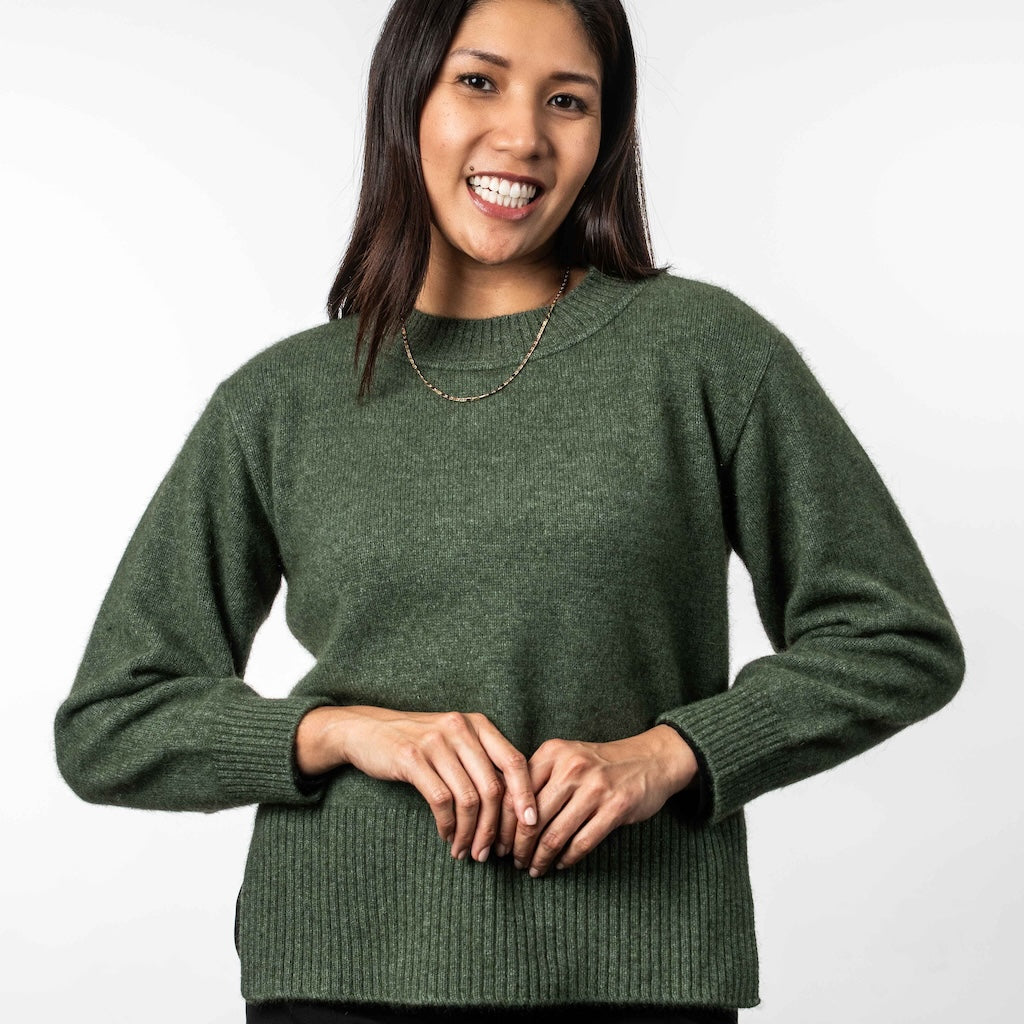 Split Hem Sweater Ladies Merino Possum