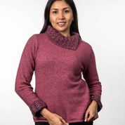Two Tone Ladies Sweater Merino Possum
