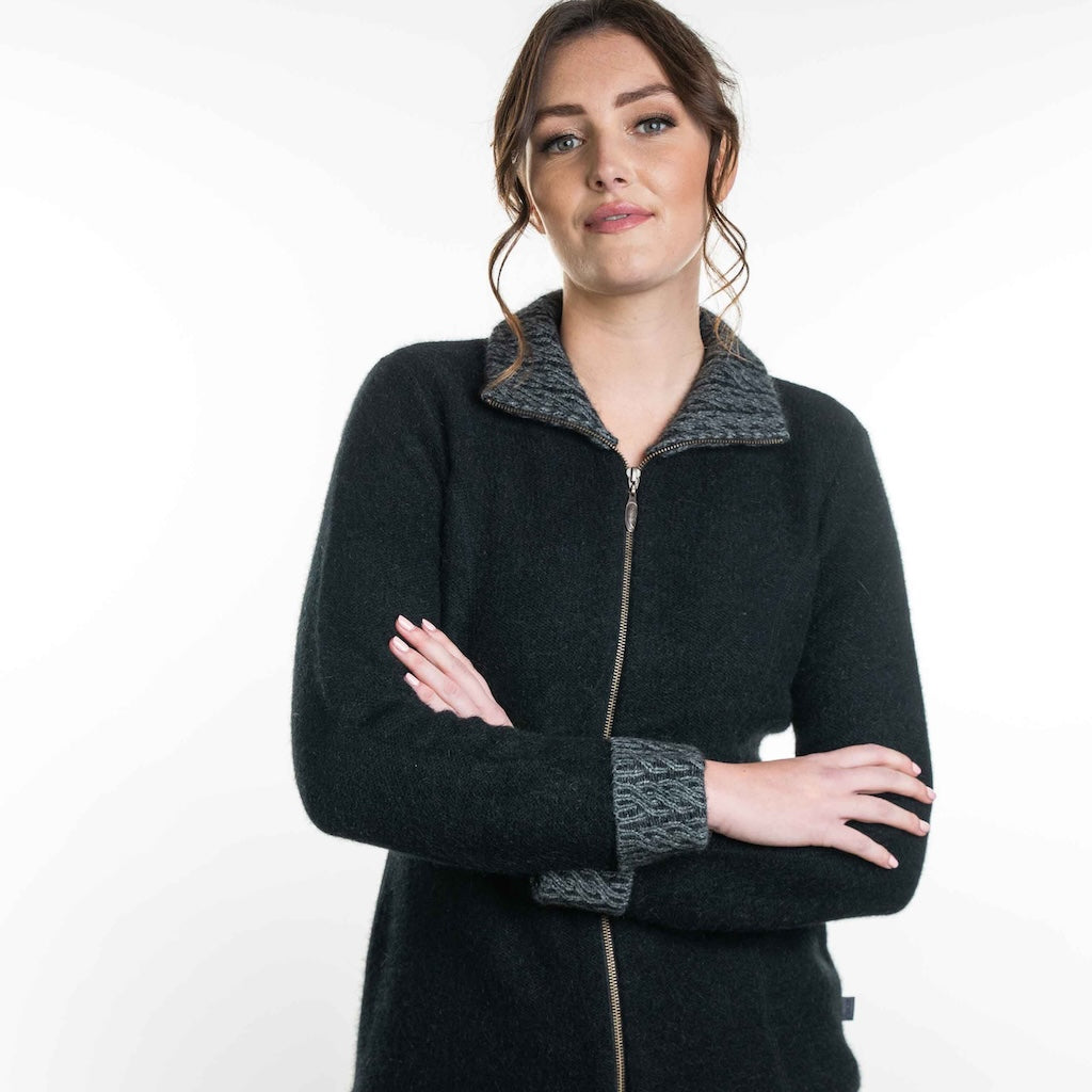 Two Tone Jacket Ladies Merino Possum