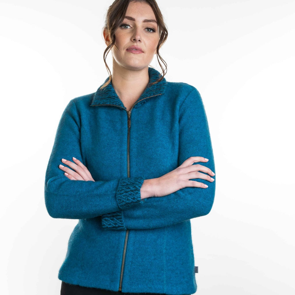 Two Tone Jacket Ladies Merino Possum