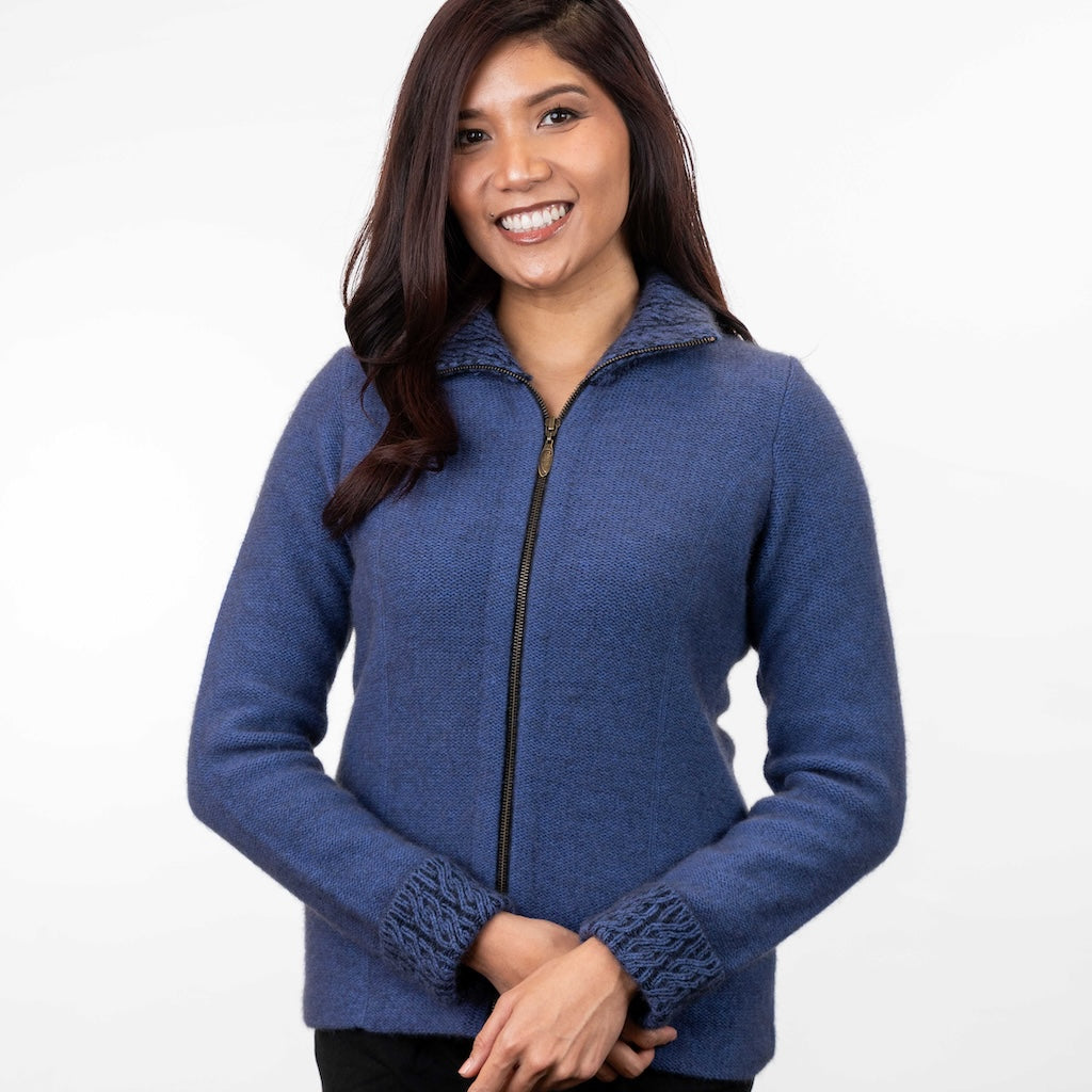 Two Tone Jacket Ladies Merino Possum