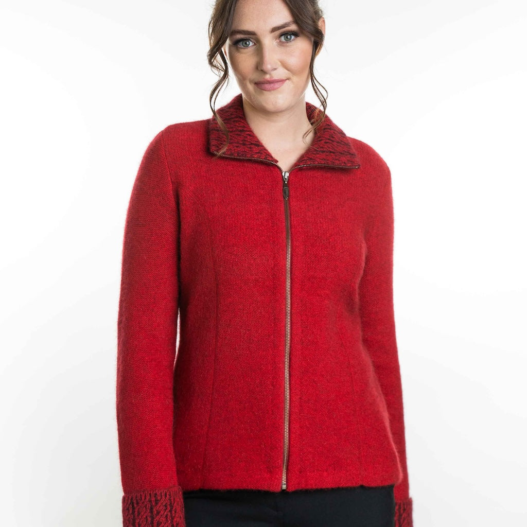 Two Tone Jacket Ladies Merino Possum