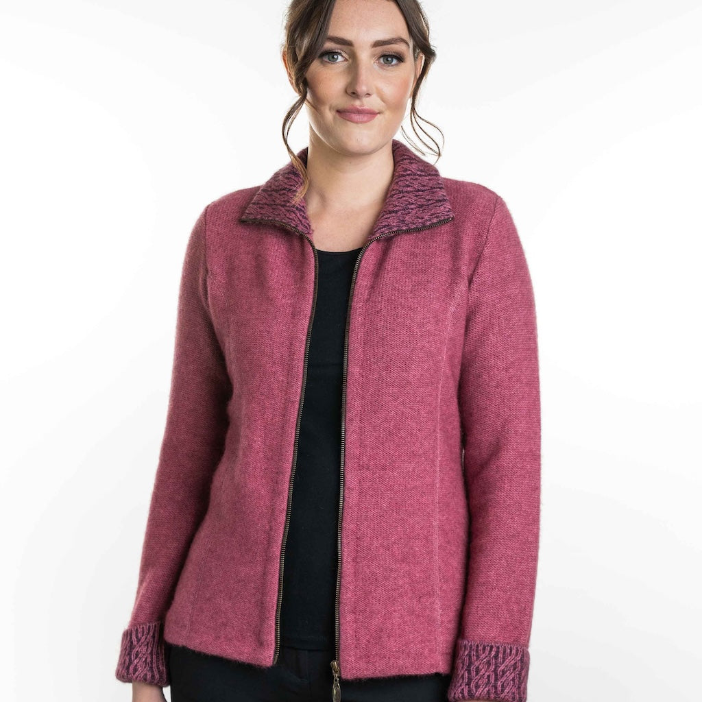 Two Tone Jacket Ladies Merino Possum