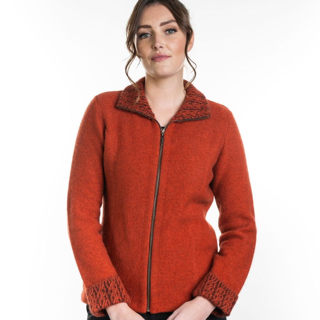 Two Tone Jacket Ladies Merino Possum