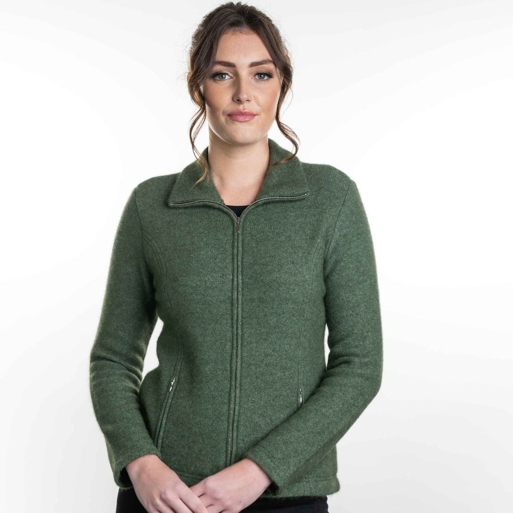Shaped Zip Jacket ladies Merino Possum
