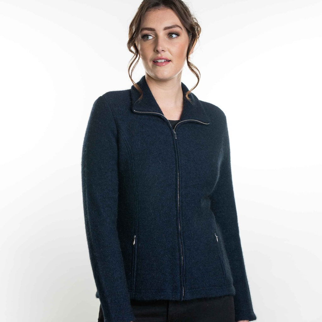 Shaped Zip Jacket ladies Merino Possum