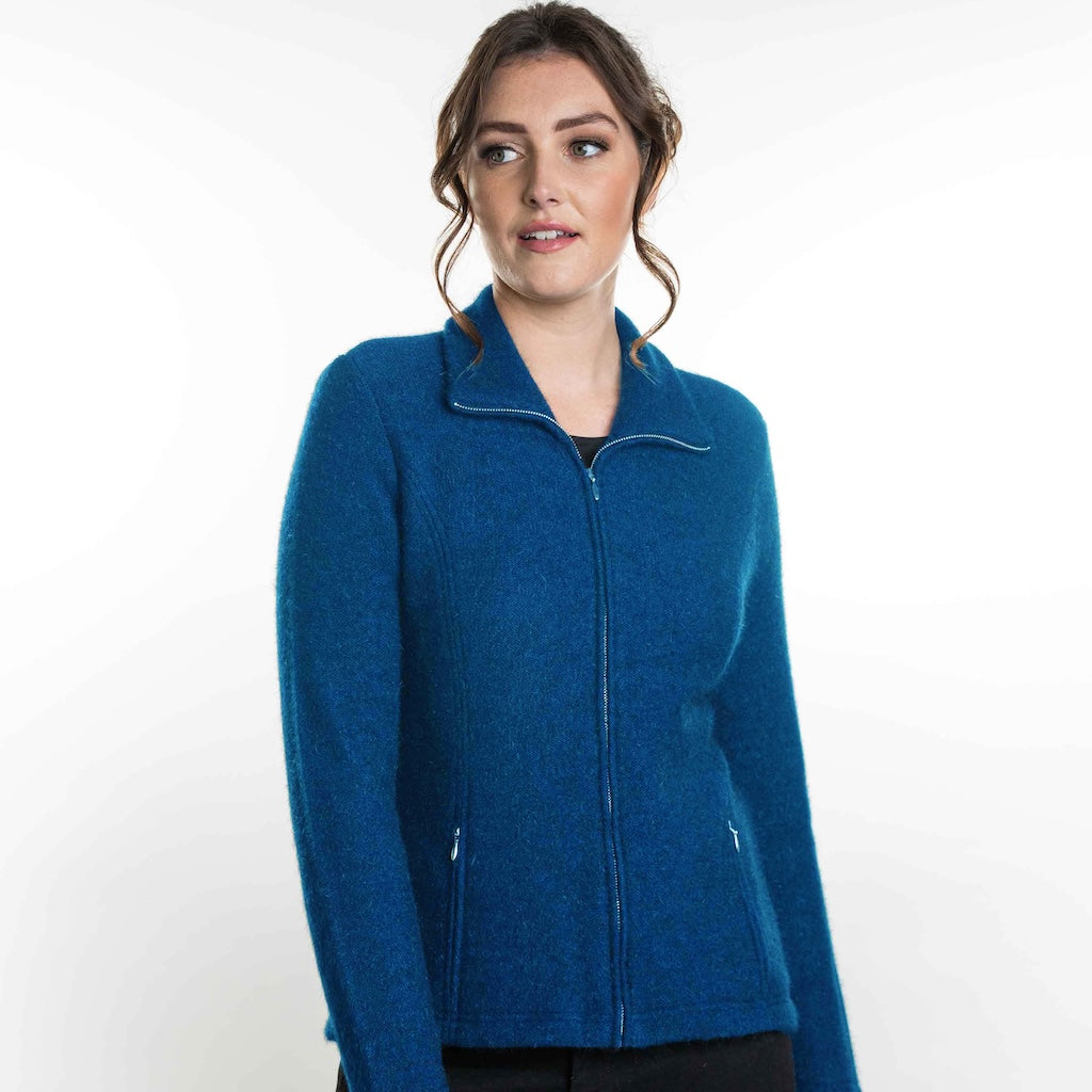 Shaped Zip Jacket ladies Merino Possum