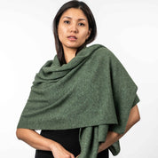 Moss Stitch Wrap Ladies Merino Possum