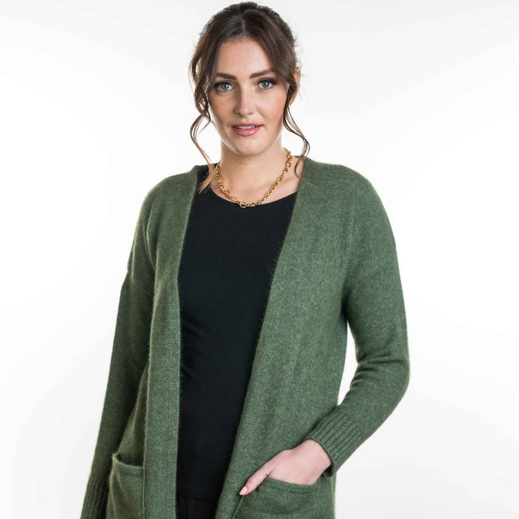 LongLine Cardigan Ladies Merino Possum
