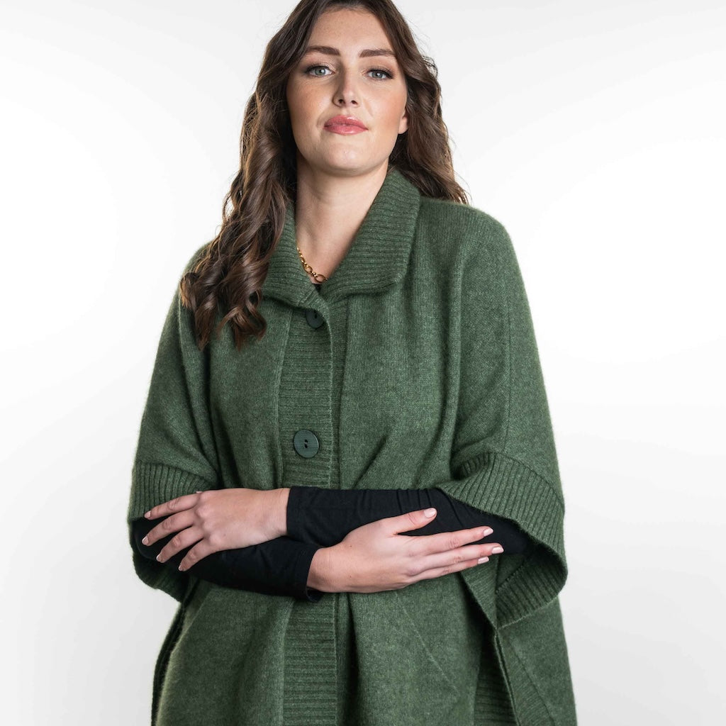 Cape with Pockets Ladies Merino Possum