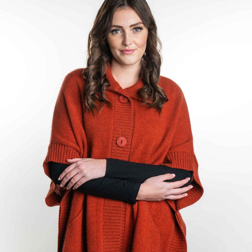 Cape with Pockets Ladies Merino Possum